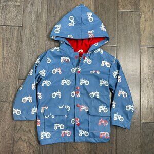 Hatley Blue Farm Tractors Colour Changing Raincoat